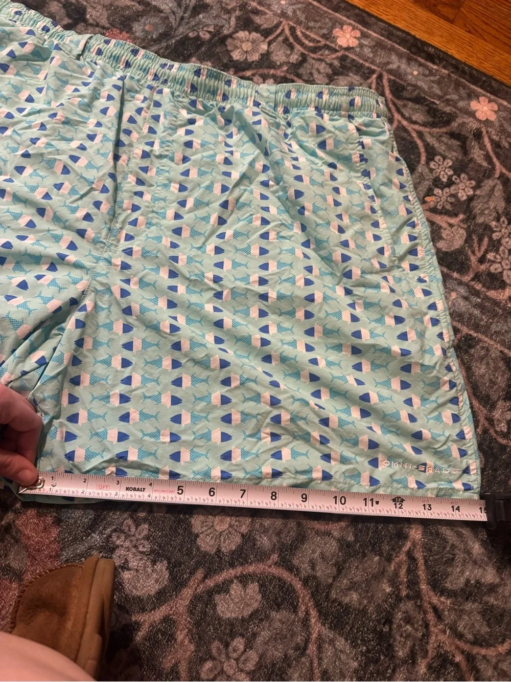 Men’s Columbia PFG XXL Omni-Shade Swim Trunks Fish Geometric Print